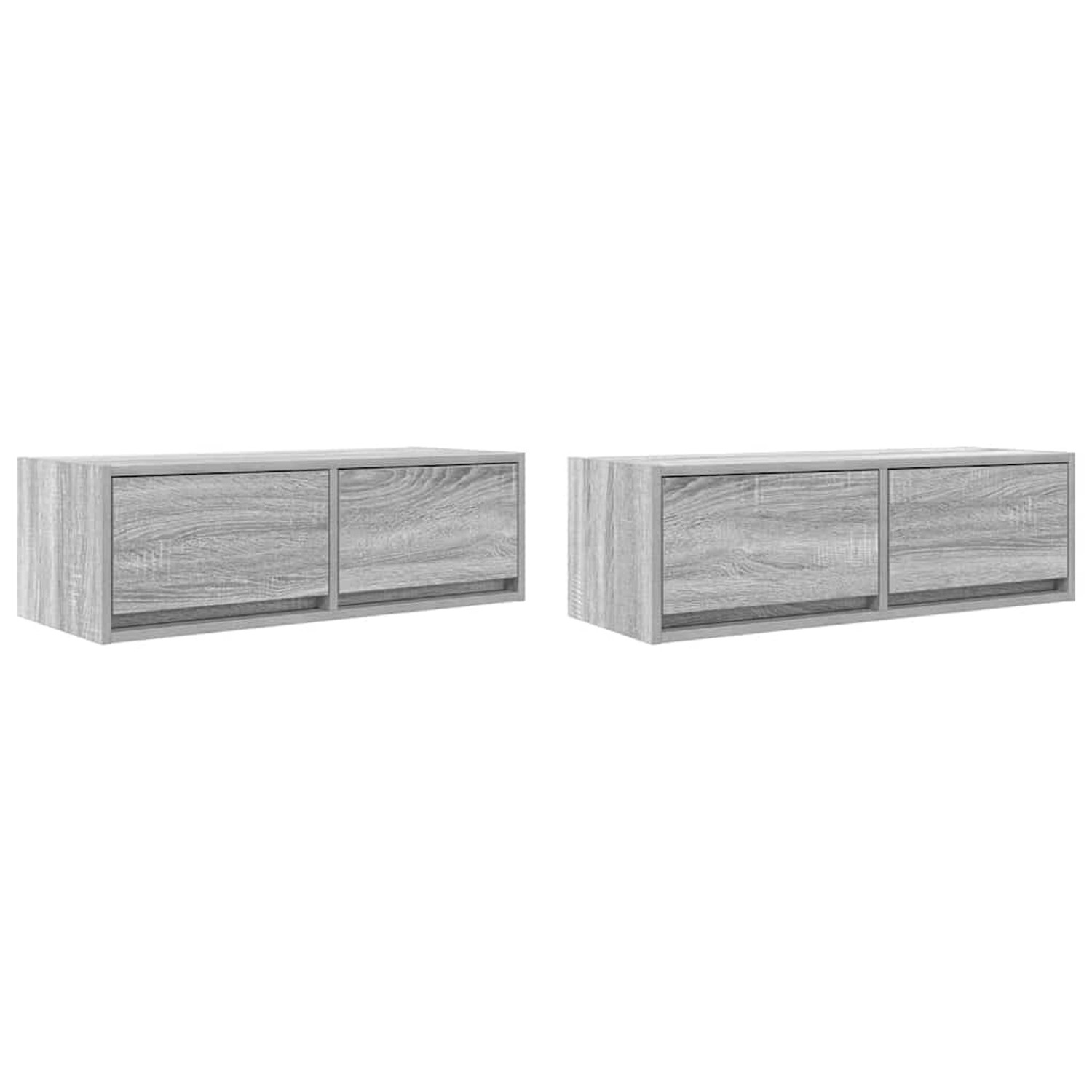 vidaXL TV-Schränke 2 Stk Grau Sonoma 80x31x25,5 cm Holzwerkstoff 861519 günstig online kaufen