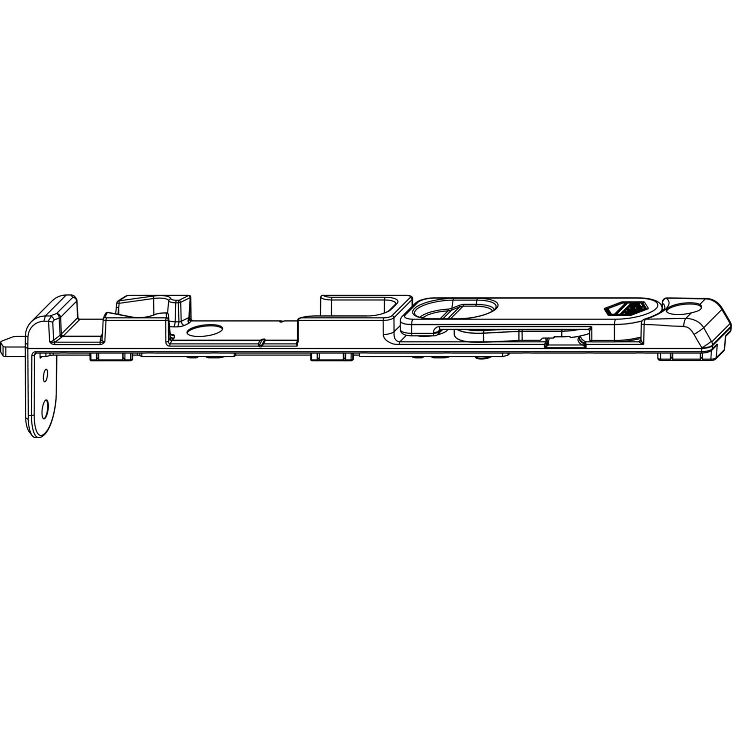 Maco Kantriegel Unten Euronut Länge 170mm Silber