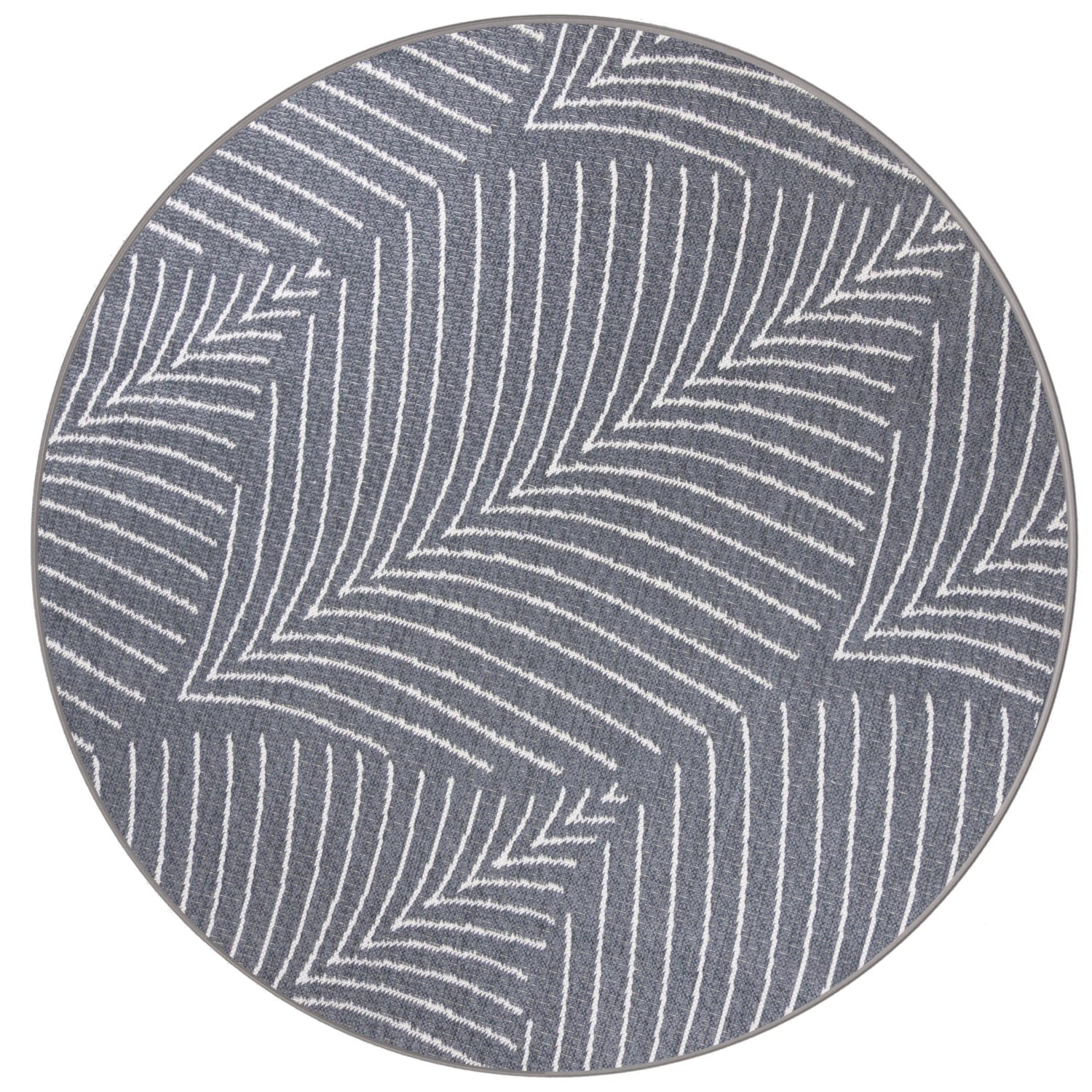 Primaflor In- & Outdoor Teppich Reverso Leaves Grau 160cm