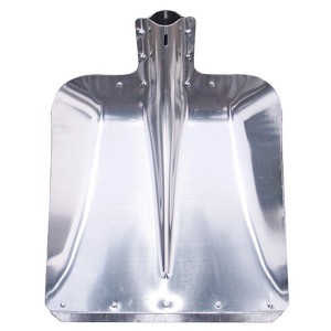 PROREGAL Schneeschaufel S805-5WH mit Griff, silberfarben.