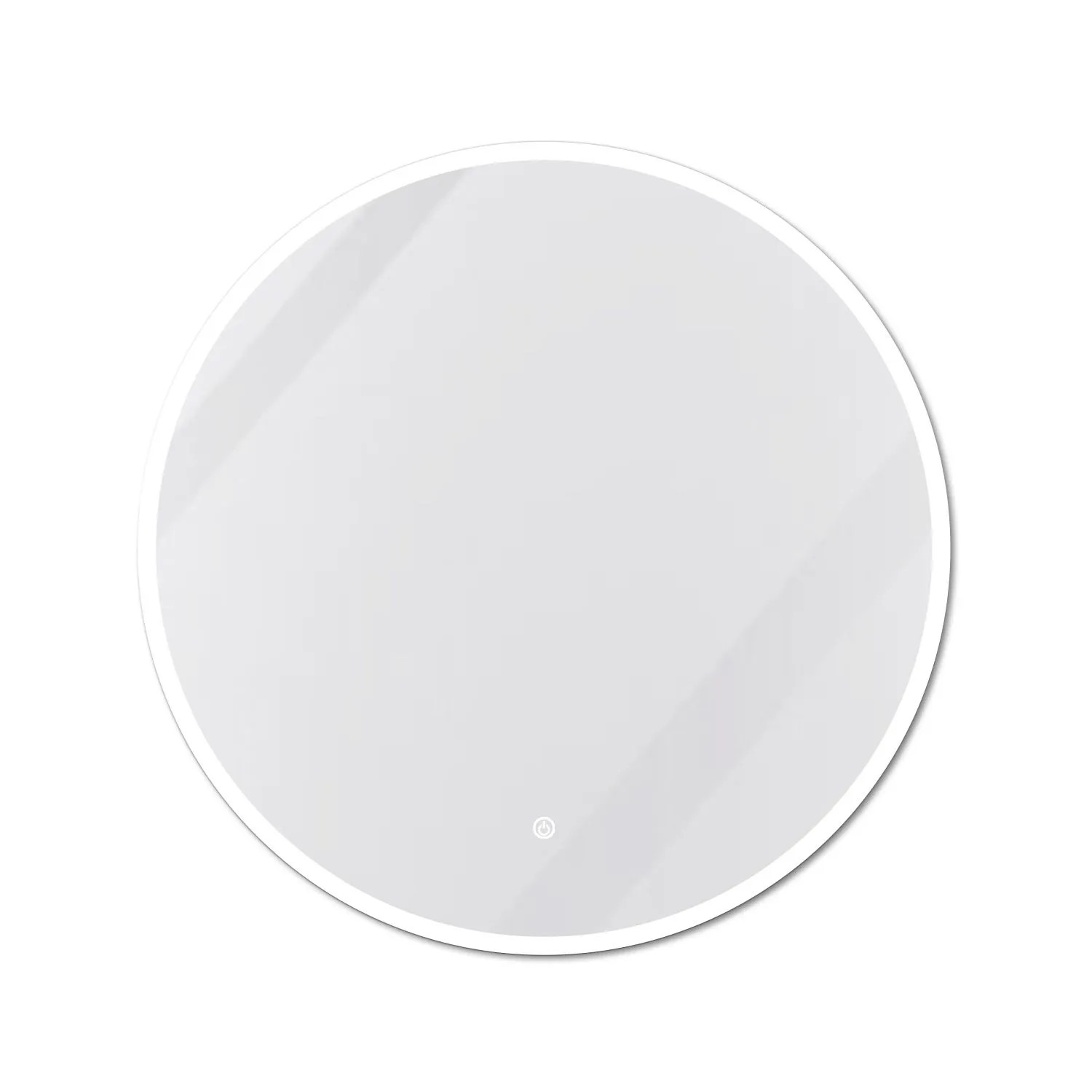 Aica Sanitär Badspiegel Rund 100 cm Spiegel mit LED Beleuchtung Touch Beschlagfrei