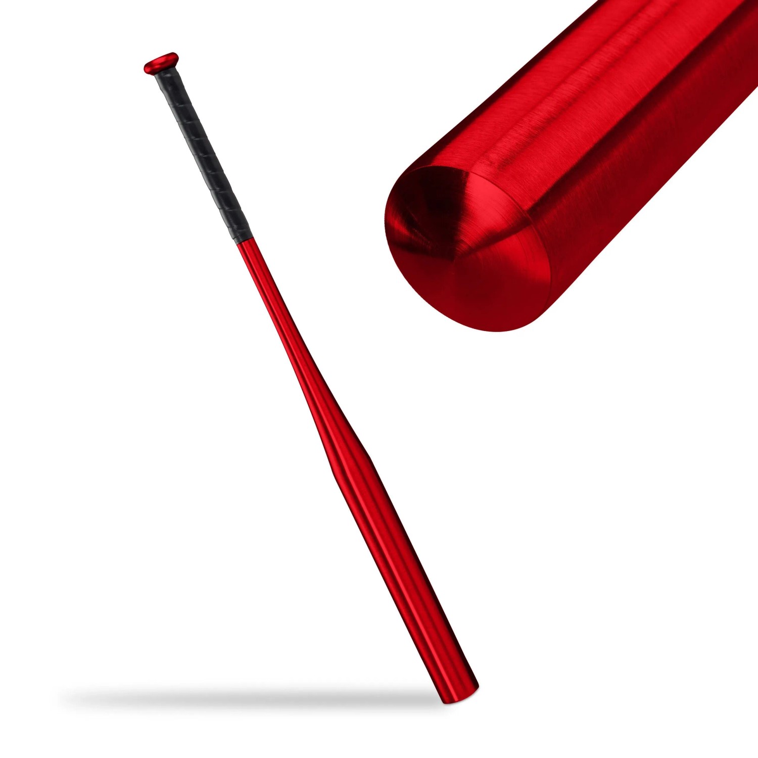 Relaxdays Baseballschläger Aluminium Rot Leicht Rutschfest 86 cm x 5 cm 420 g