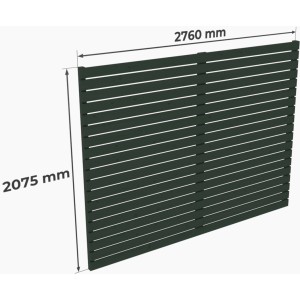 Holzbrüder Carport-Rückwand Ralf, Fichte, 207,5x276cm, chromoxidgrün, Zubehör für Carports