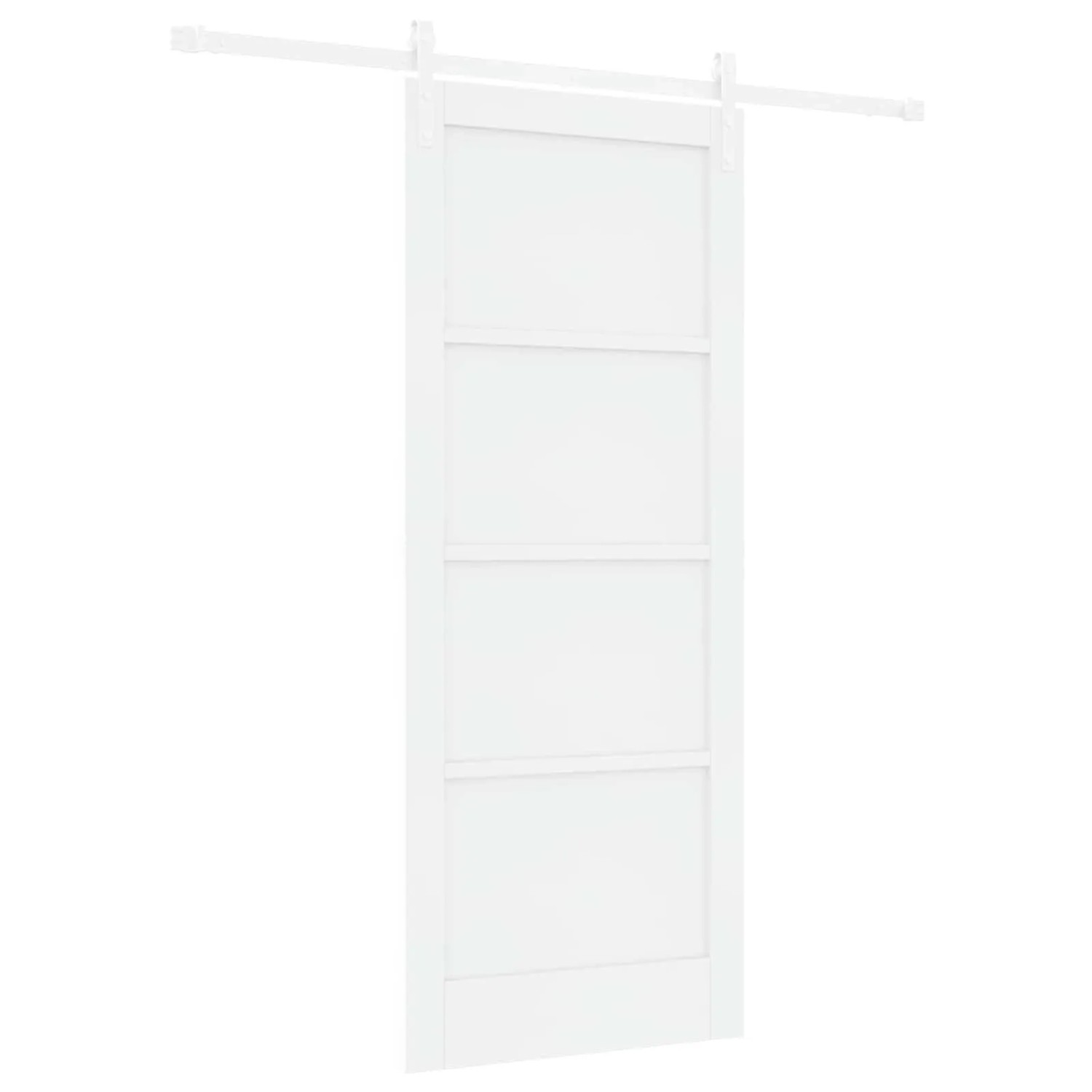vidaXL Schiebetür Weiß 83 x 202 cm Massives Kiefernholz 3445416
