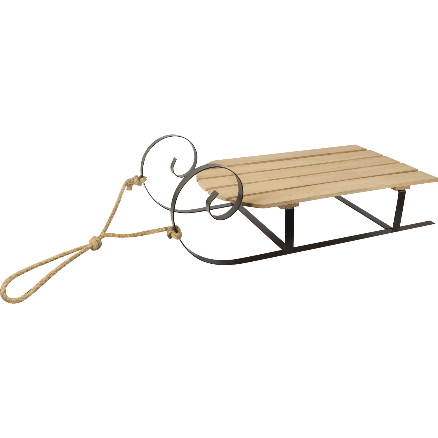 Deko-Holzschlitten Natur 61,5 cm x 31 cm x 21,5 cm