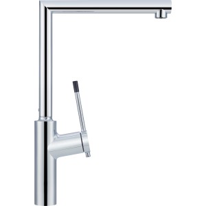 Moderne baliv Küchenarmatur KI-1940 in Chrom, Einhebelmischer mit schwenkbarem Auslauf.