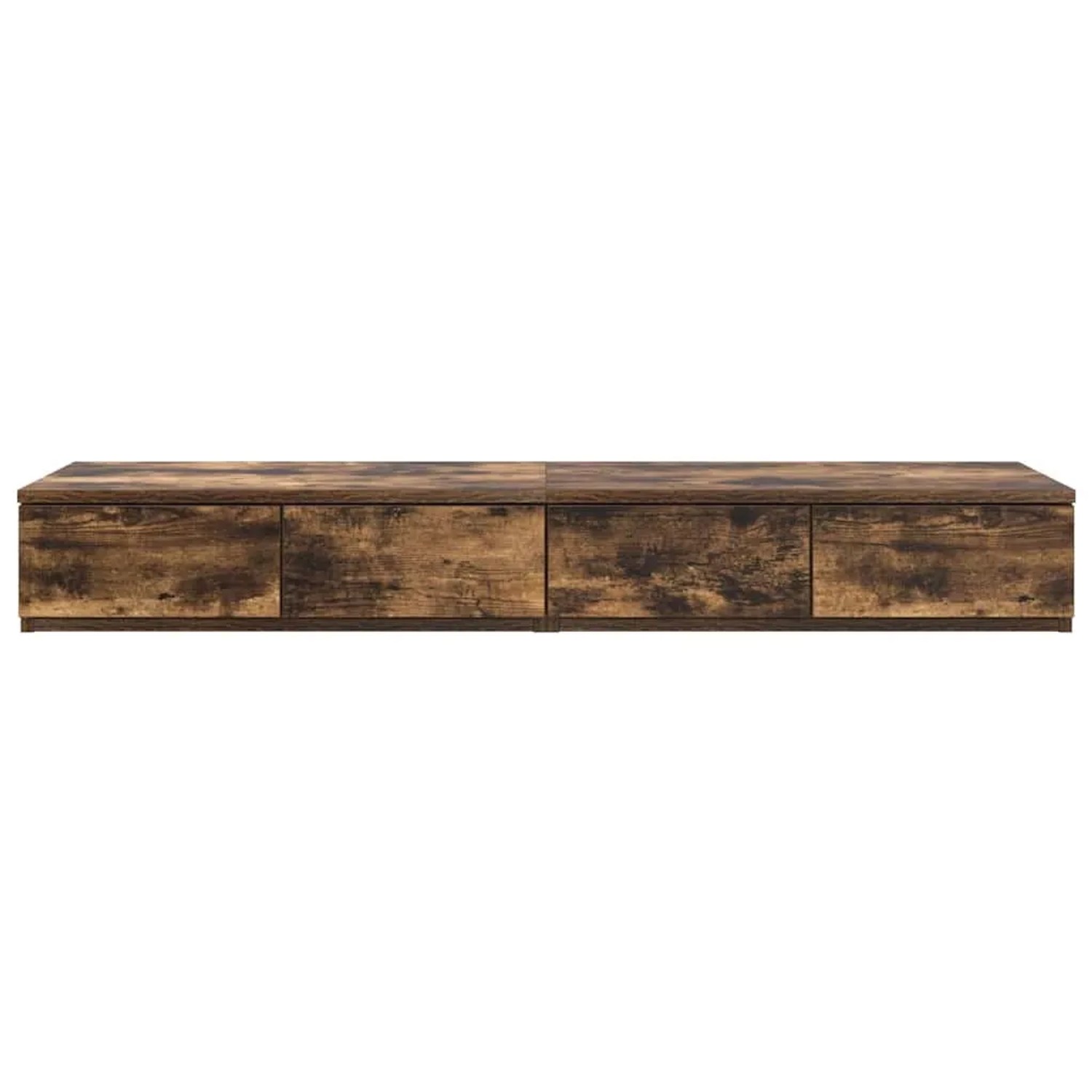 vidaXL Bettschubladen Räuchereiche, 120 cm, aus Holzwerkstoff mit 4 Schubladen für Schlafzimmer.