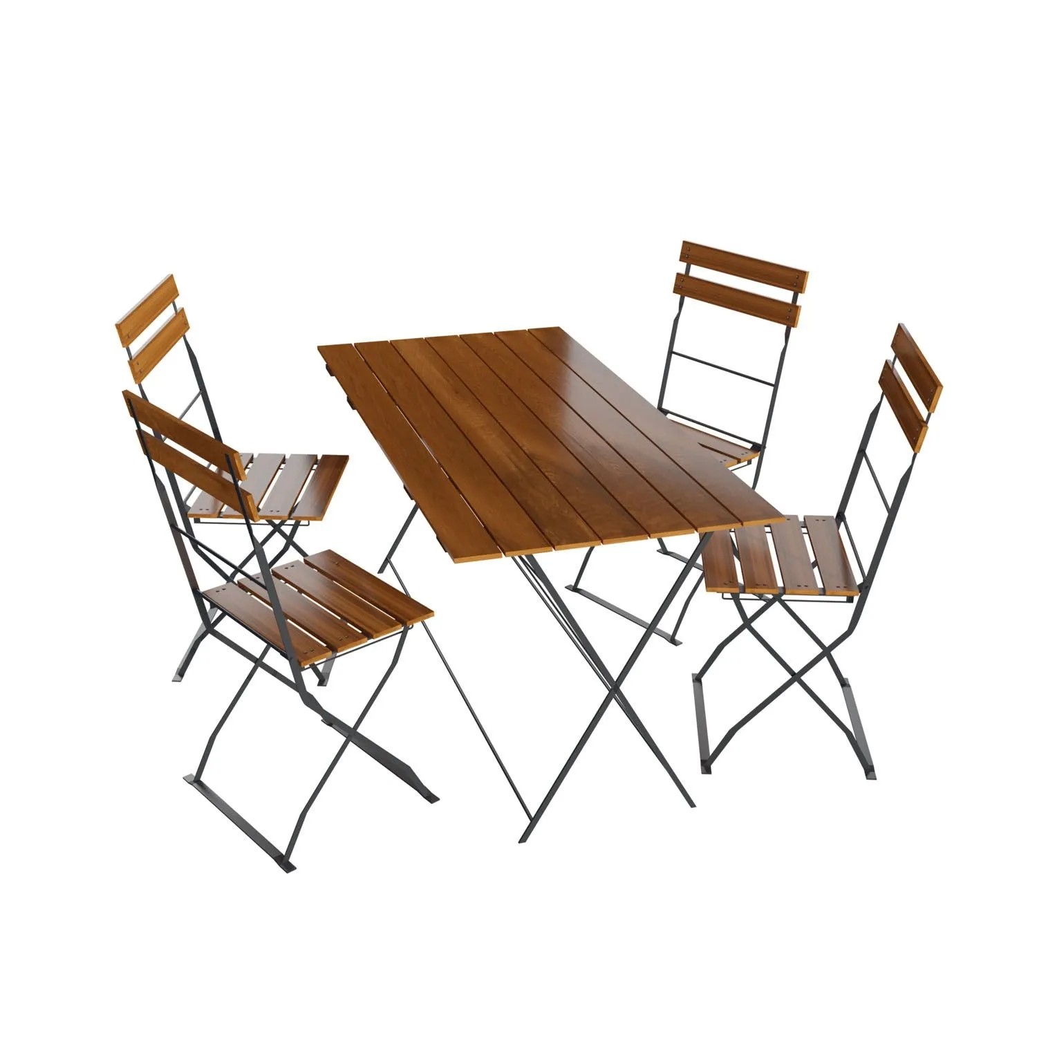 Lex Biergarten-Set Sitzgruppe Biergartenmöbel Gartenmöbel Tisch 120x70 Stuhl 5tlg.