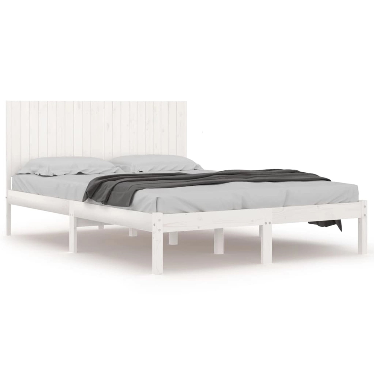 vidaXL Massivholzbett Weiß Kiefer 200x200 cm1179349 günstig online kaufen