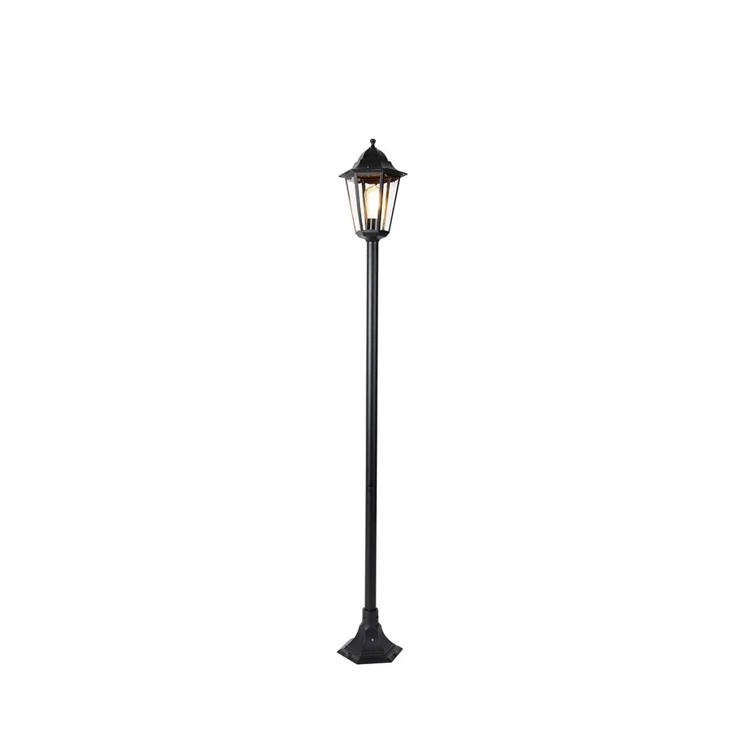 QAZQA Smarte Außen Stehleuchte Schwarz 170 cm inkl  WiFi ST64 New Orleans