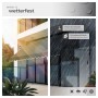 Schwarz-graue Tectake Klemmmarkise mit Handkurbel, UV-beständig & wasserabweisend für Balkon & Terrasse.