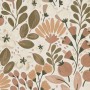 Erismann Vliestapete La Terrasse Jardin Poetique, braunes florales Muster.