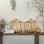 Holzzaun mit LED-Lichtern, warmweiß, 77x38cm, Weihnachtsdekoration.