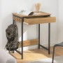 SoBuy Schreibtisch FWT43-N mit Schublade und Haken, naturfarben, für Arbeitszimmer.