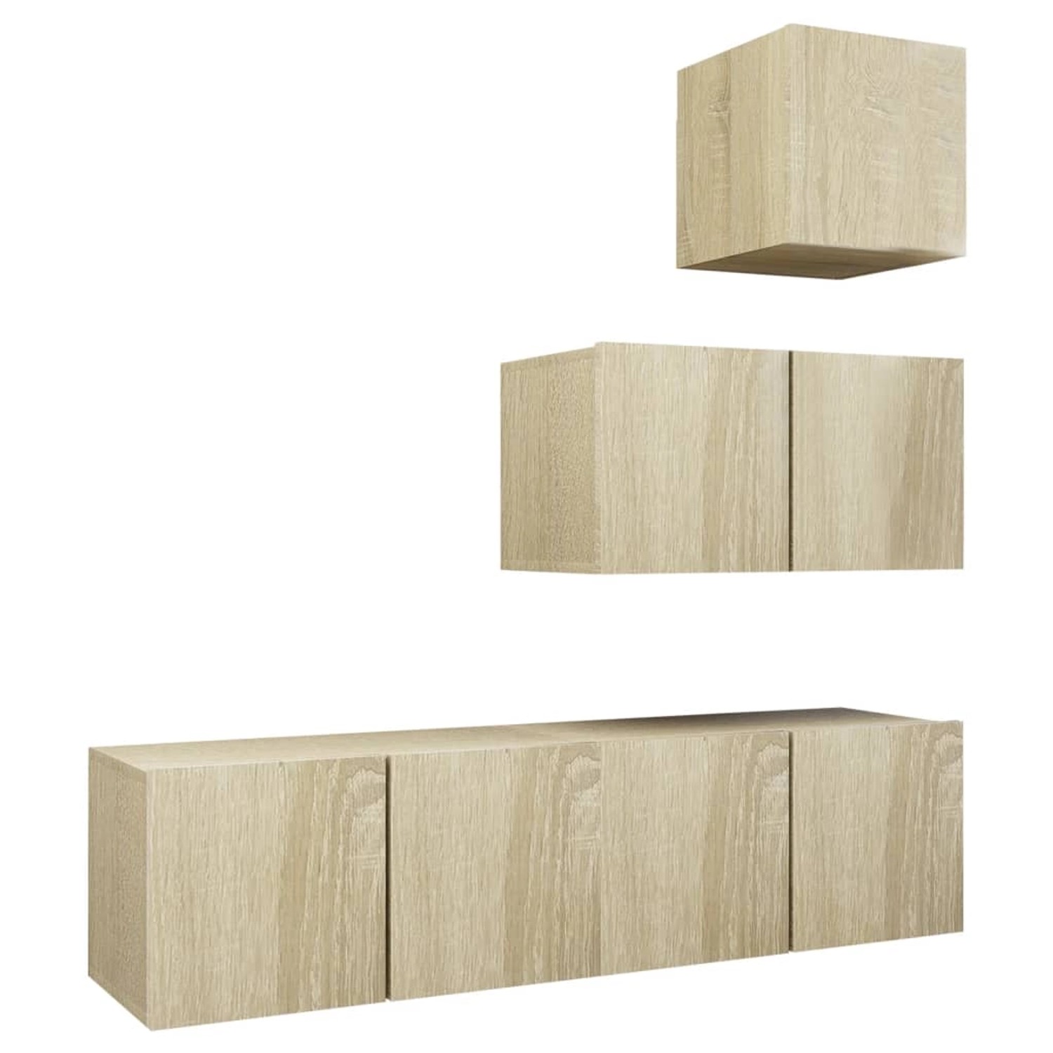 VidaXL 4-tlg. TV-Schrank-Set Sonoma-Eiche Holzwerkstoff 6 günstig online kaufen