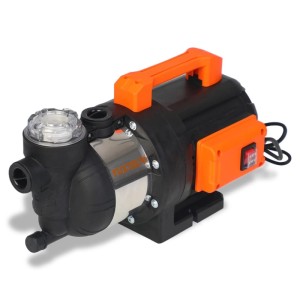 FUXTEC 1200W Gartenpumpe FX-GP1200N, schwarz-orange, mit Tragegriff. Für Hauswasserwerk & Bewässerung.