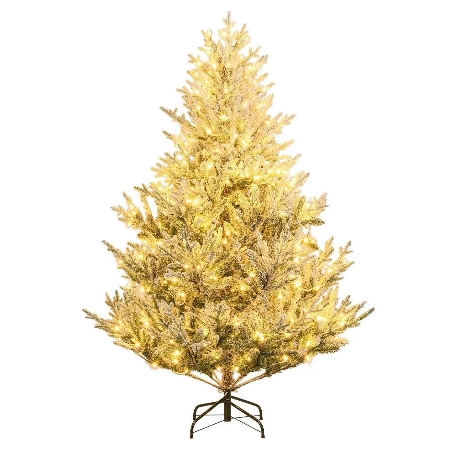 Costway Weihnachtsbaum mit Warmweißen Led-Lichtern 13 Modi 180 cm