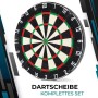 Sportisfaction Dartscheibe 45 cm Set mit Pfeilen und Anspitzer für Spiel & Spaß.
