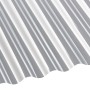 Transparente PVC Profilplatte Sinus 76/18, 0,8 mm stark, für Kunststoffbedachung.