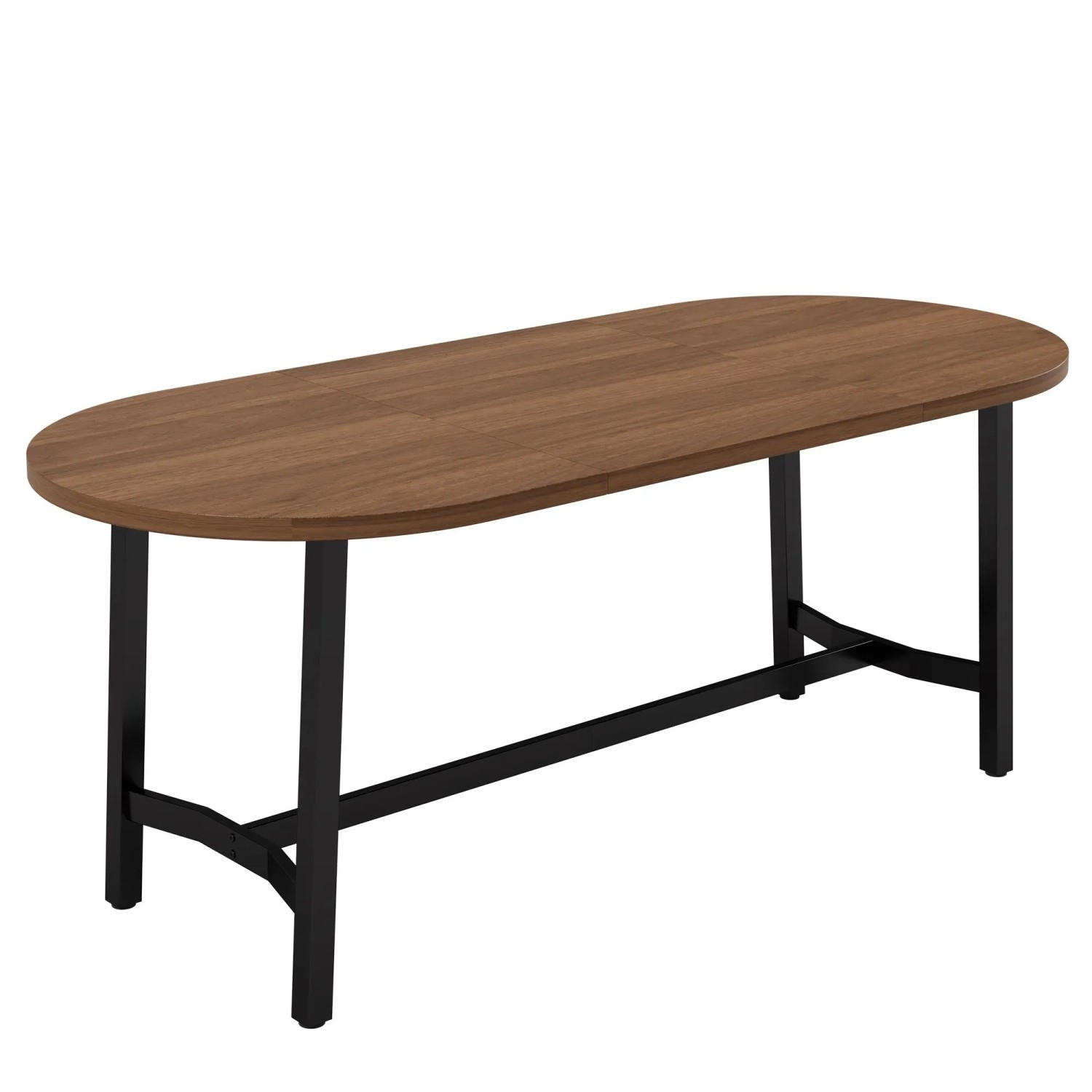 Merax Esstisch 180x80x75cm Eisenbeine Walnuss