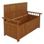 Proregal Aufbewahrungstruhe HxBxT 53x108x60cm Tanne Holz Natur Gartentruhe Auflagenbox Truhe_6