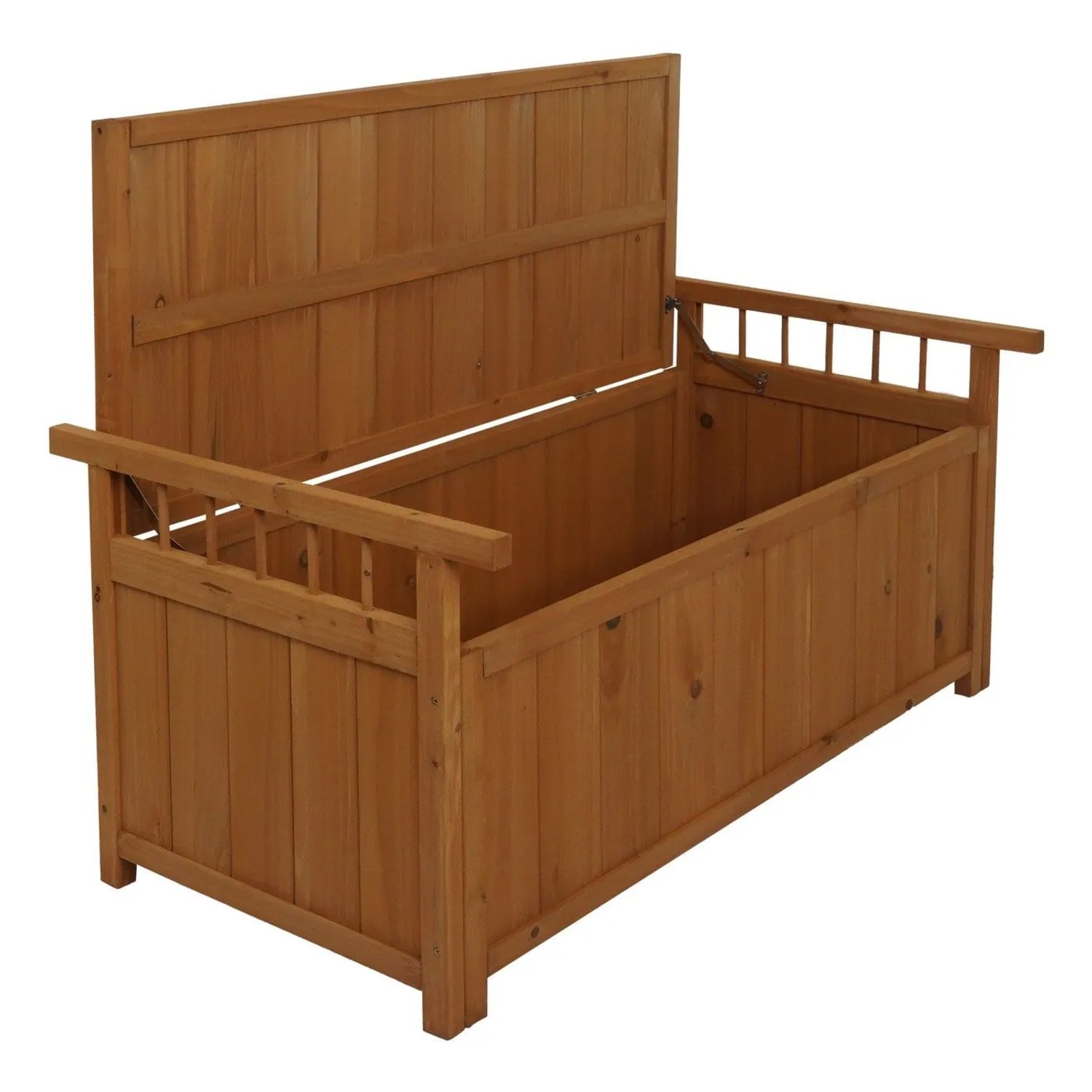 Proregal Aufbewahrungstruhe HxBxT 53x108x60cm Tanne Holz Natur Gartentruhe Auflagenbox Truhe_6