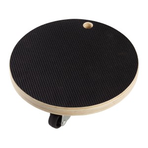 Rundes Transportbrett, beschichtet, mit Rollen für Teppich, bis 100 kg belastbar.