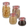 Relaxdays Vorratsgläser 4er Set Glas Transparent mit Deckel 21 cm x 12 cm 2 kg