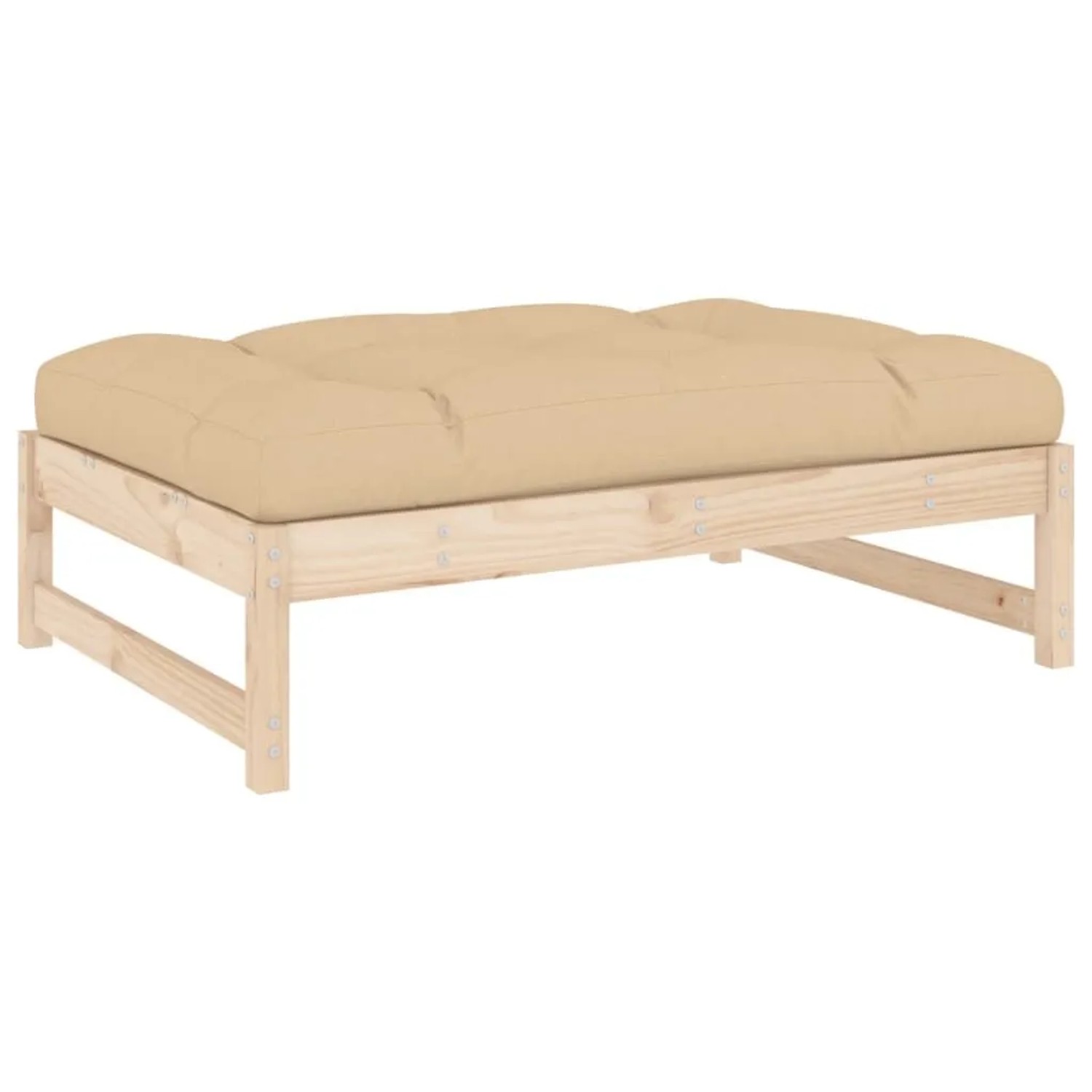 vidaXL Gartenhocker 120x80 cm Massivholz Kiefer 825737
