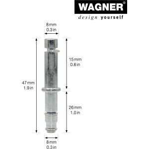 2er-Set Wagner Reduzierstift (8,5 mm) aus verzinktem Stahl für Rollen & Räder.