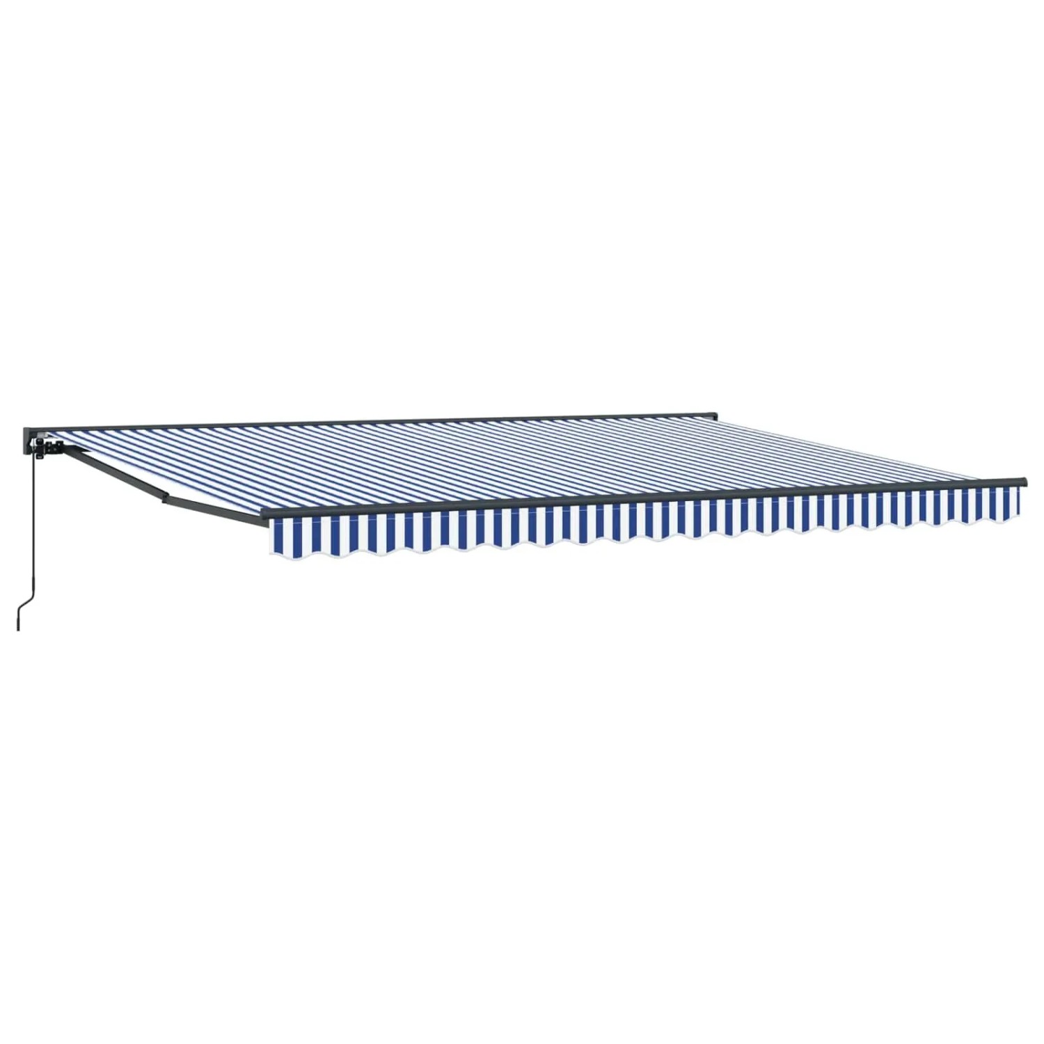 vidaXL Manuell Einziehbare Markise Blau und Weiß 4 x 2 m 3420420
