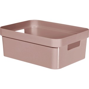 Curver Infinity Aufbewahrungsbox in Rosa, 26,6 x 35,6 x 13,6 cm, mit Griffen.