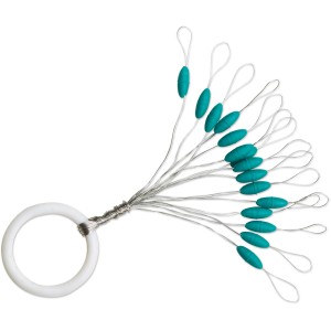 Westline Gummiposenstopper Gr. M, grüne Silikonstopper für Angelschnur, 15 Stück.