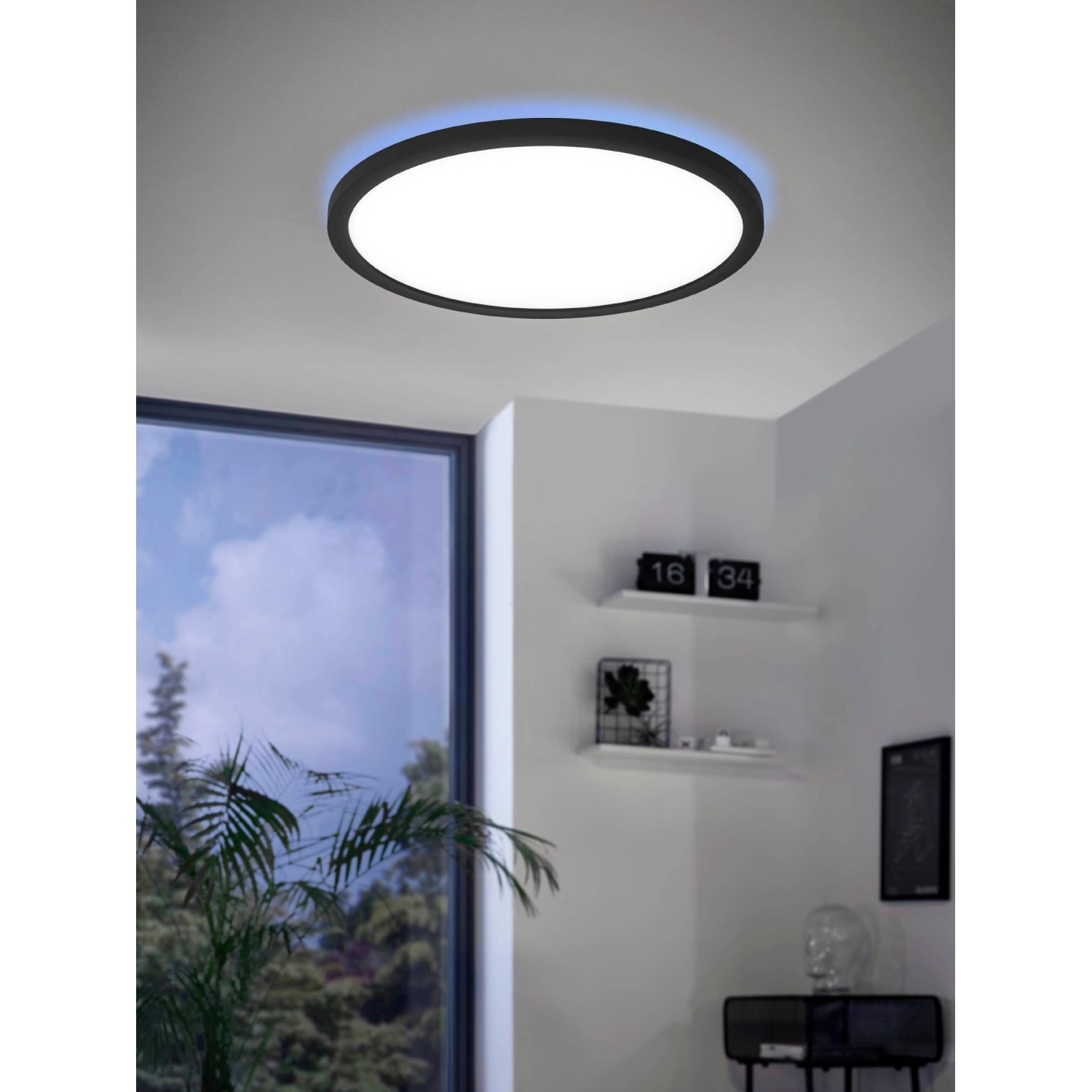 Eglo LED-Deckenleuchte Zigbee Rovito-Z Rund Weiß Schwarz 14,6 W kaufen bei  OBI