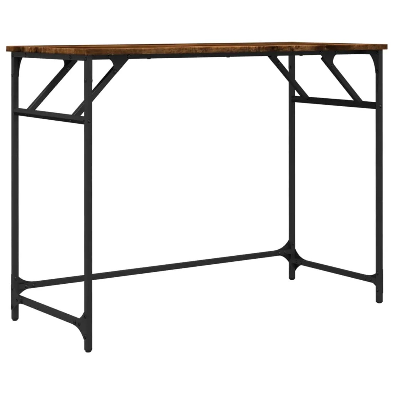 vidaXL Schreibtisch Räuchereiche 100x45x76 cm Holzwerkstoff und Stahl 842268