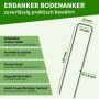 Detailaufnahme Erdanker/Bodenanker 150mm, verzinkt, für Unkrautvlies & Garten.