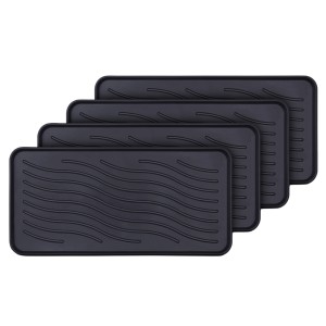 4er-Pack Bestlivings Schuhabtropfschalen XXL (78x38cm) aus robustem Polypropylen.