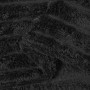 Schwarze vidaXL Überwurfdecke (270x240 cm) aus weichem Fleece, Detailaufnahme.