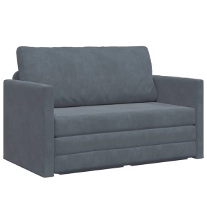 vidaXL Klappsofa Bett Dunkelgrau 124 x 71 x 78 cm Samt 42030516