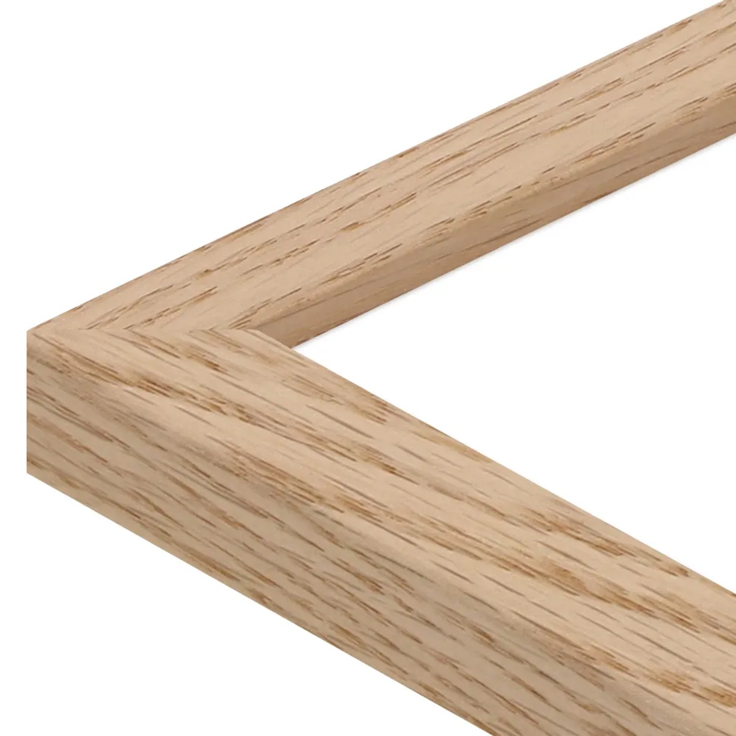 Detailansicht des WANDStyle Bilderrahmen H950 aus Massivholz in Eiche-Optik, 15x21 cm.