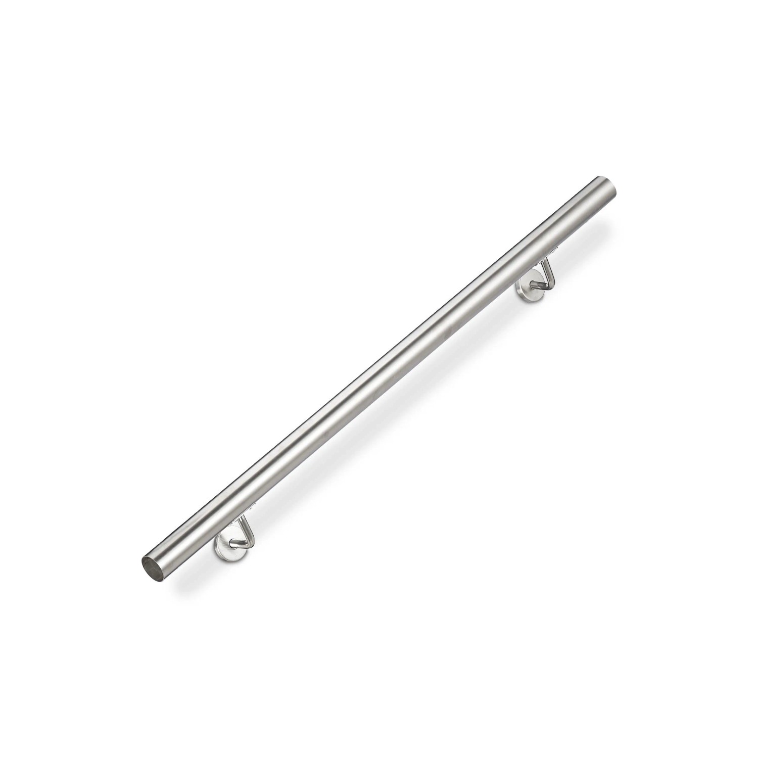 Relaxdays Handlauf Edelstahl Silber Erweiterbar 12,5 cm x 100 cm x 7,5 cm 1,3 kg
