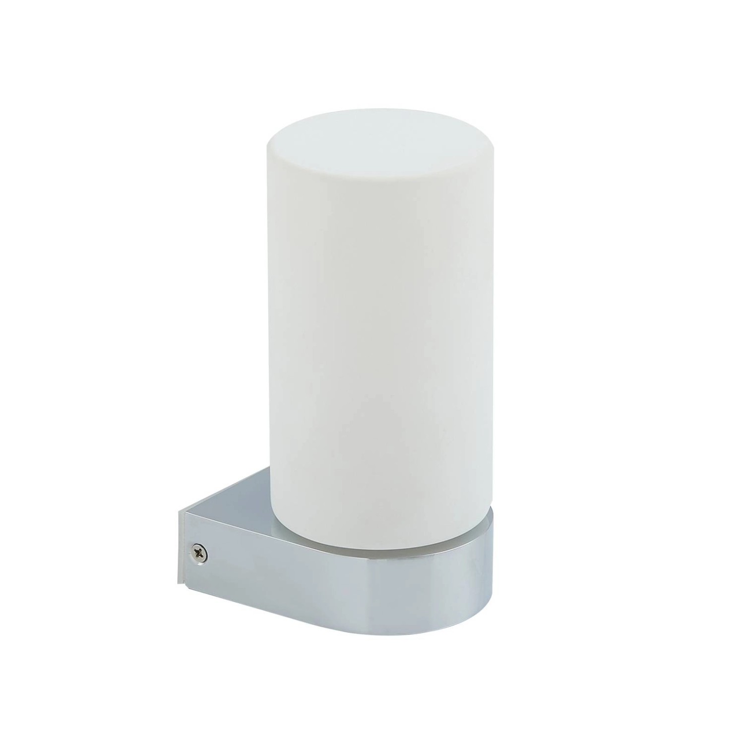 Lucande Wandleuchte Wandlampe Bad Basolo 10020364 Spritzwassergeschützt Modern in Chrom aus Metall 1-flammig E14 Badezim...