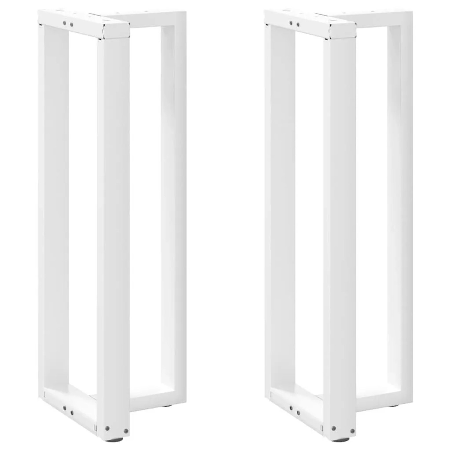 vidaXL Bartischbeine T-Form 2 Stk Weiß 50x35x110-111 cm Stahl 4013101 günstig online kaufen