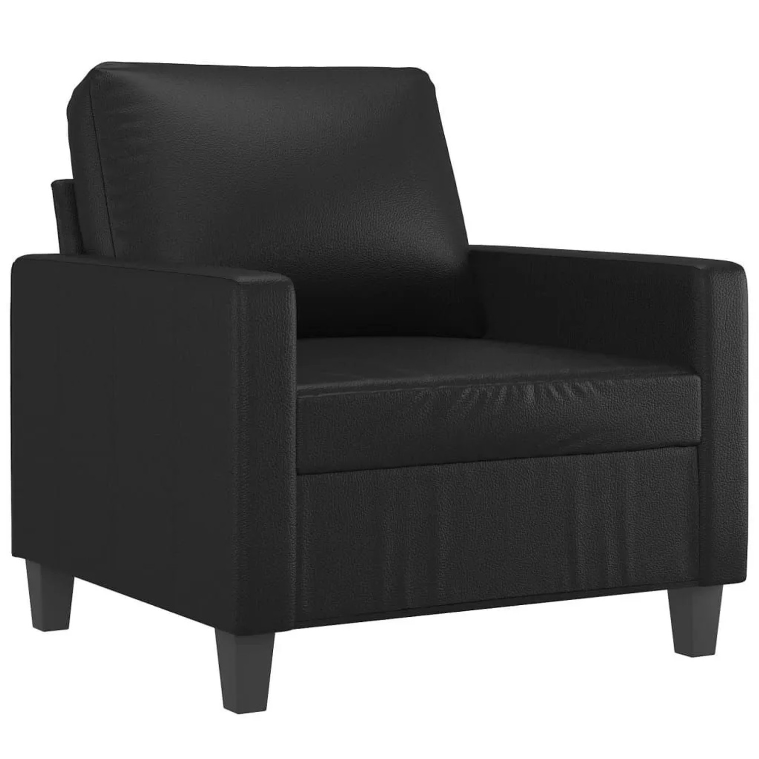 vidaXL Sessel Schwarz 60 cm Kunstleder 359127