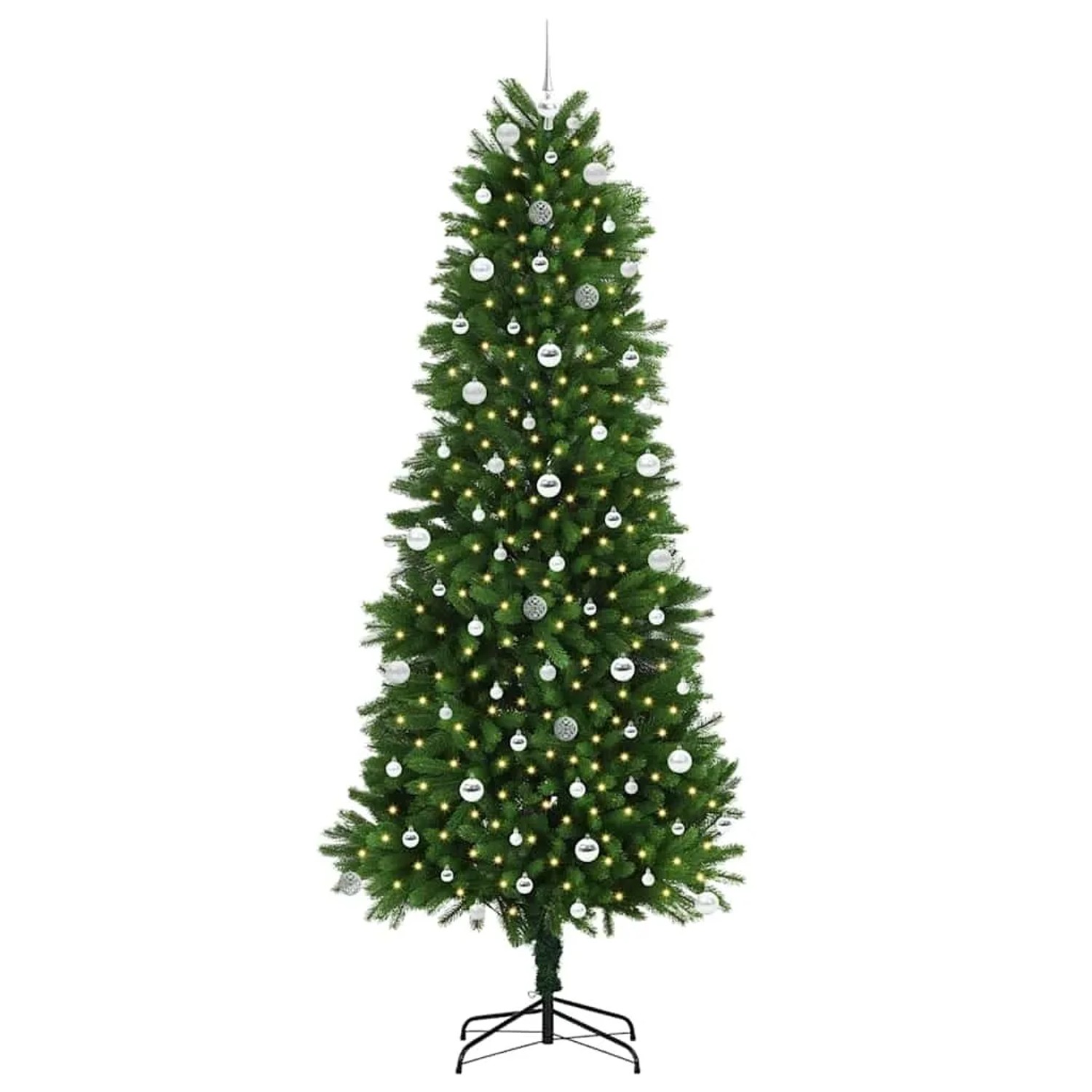 vidaXL Weihnachtsbaum mit 300 LEDs mit Ständer Grün 240 cm PE 3396354