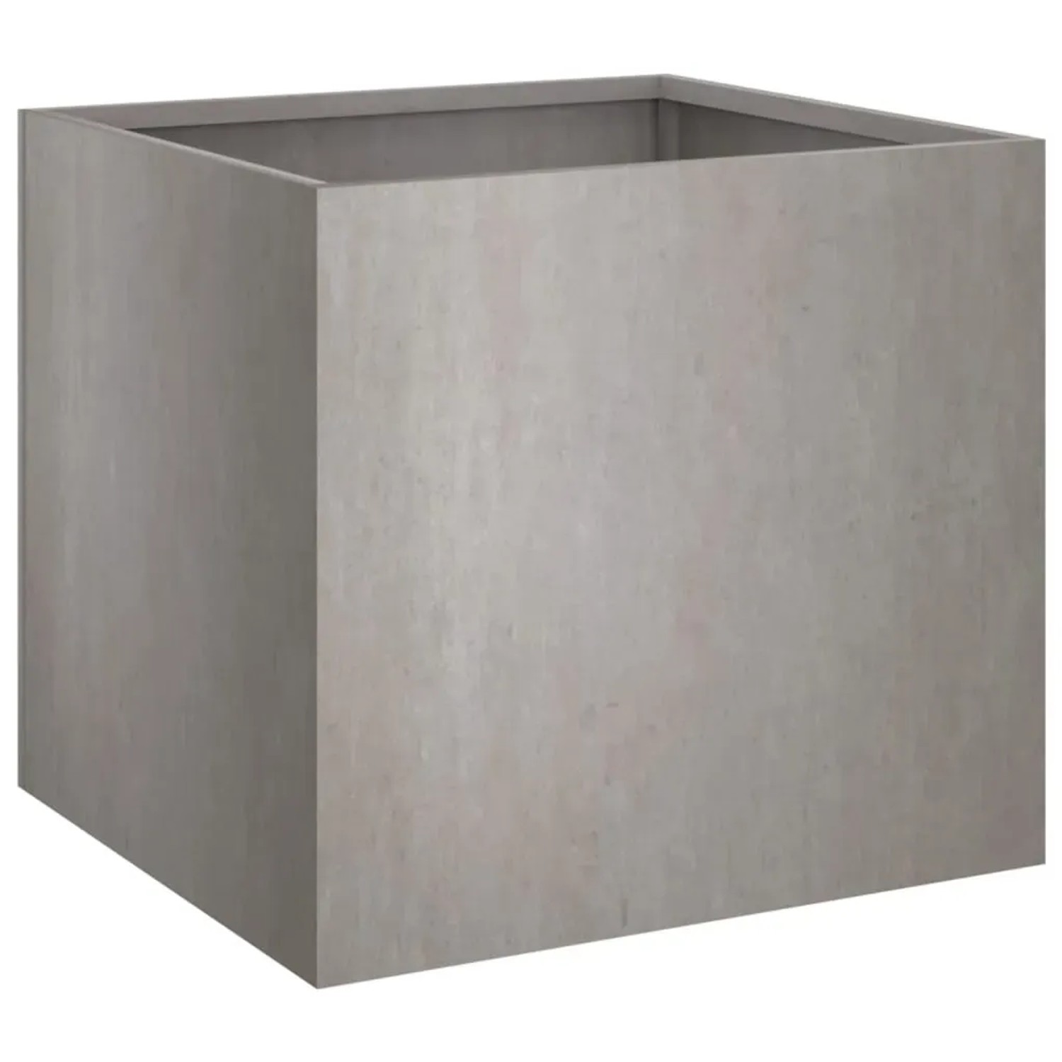 Quadratischer vidaXL Pflanzkübel aus Cortenstahl, 32x30x29 cm, in grau-metallischer Optik.