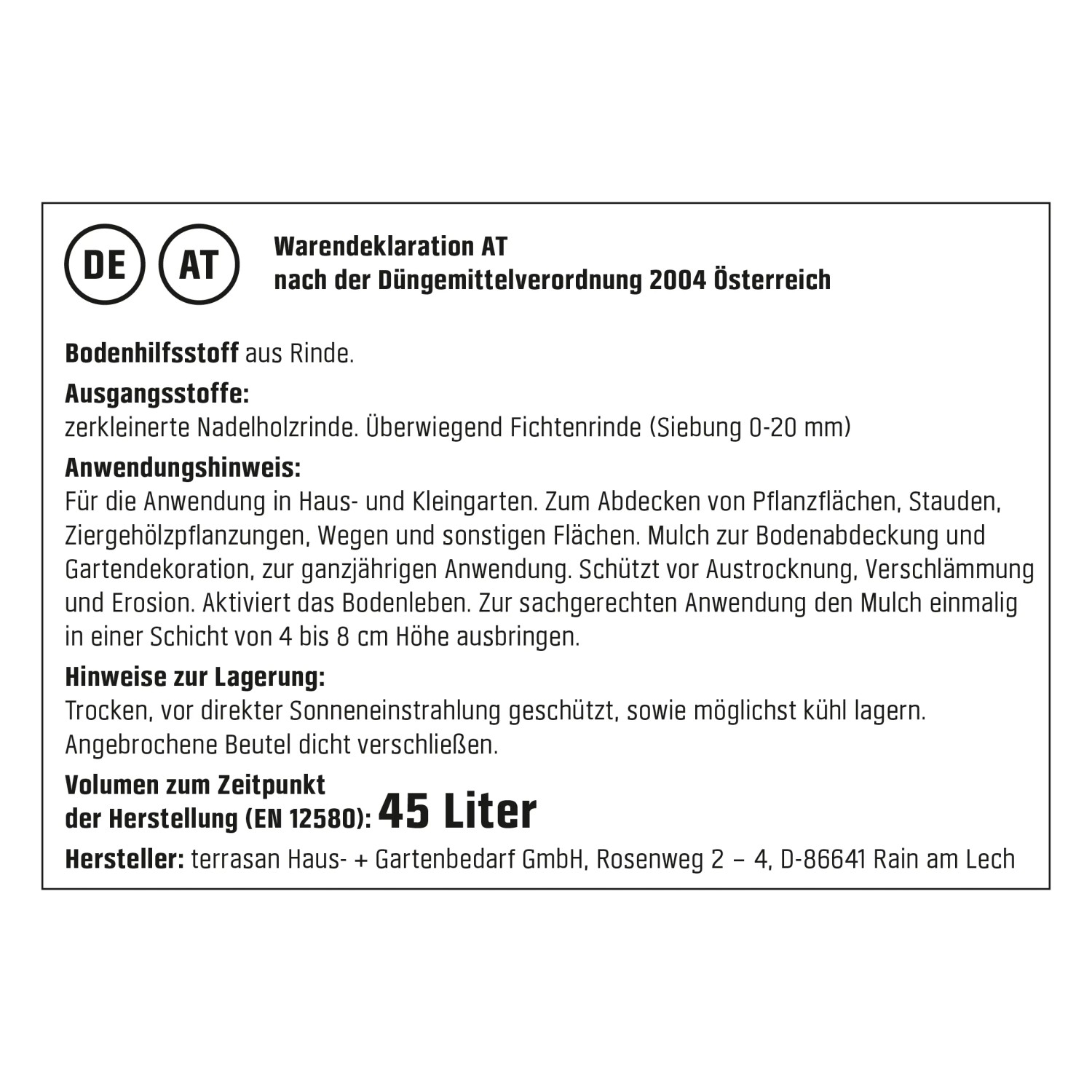 Informationen zum GROW by OBI Rindenmulch fein, 45l Sack, zur Bodenabdeckung und Unkrautunterdrückung.