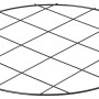 Rundes, dunkelgrünes Peacock Rankgitter, 50 cm Durchmesser, aus verzinktem Stahl.