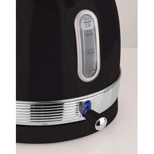 Insido Wasserkocher Retro aus Edelstahl in Schwarz