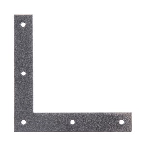 Alberts Duravis Eckwinkel, Schwarzdiamant, 120x120x20 mm, duplexbeschichtet, Stahlwinkel mit Löchern.